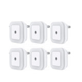Hakol LED Night Light Lamp with Smart Sensor Dusk to Dawn Sensor, Daylight White, 0.5W Plug-in, 6-Pack Indoor Lighting - Tophatter Daily Deals