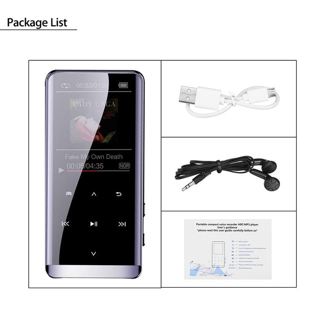 16GB bluetooth MP3 Player Earphones HiFi fm Radio mini USB mp3 Sports MP 4 HiFi Portable Music Players Voice Recording Recorder NO bluetooth - Tophatter Daily Deals