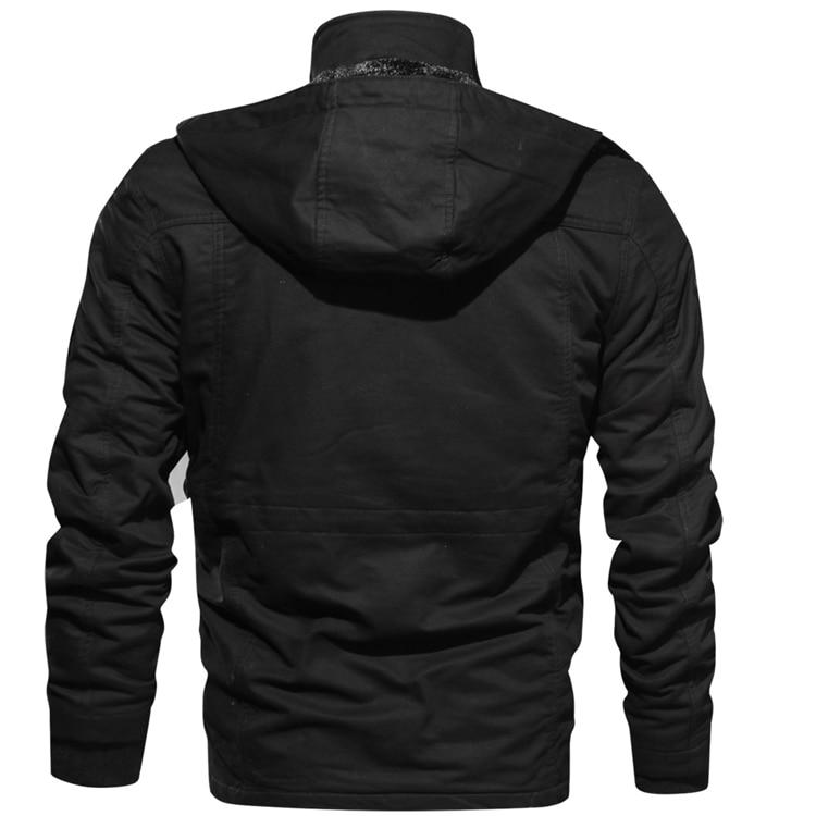 Warm Windproof Men's Jacket – Structured, Cotton, for Winter - Tophatter Daily Deals