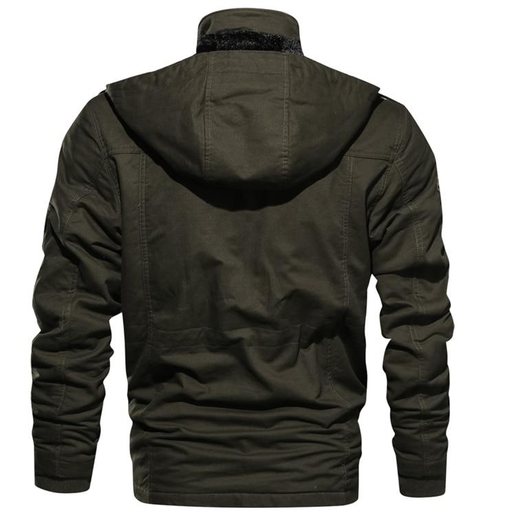 Warm Windproof Men's Jacket – Structured, Cotton, for Winter - Tophatter Daily Deals
