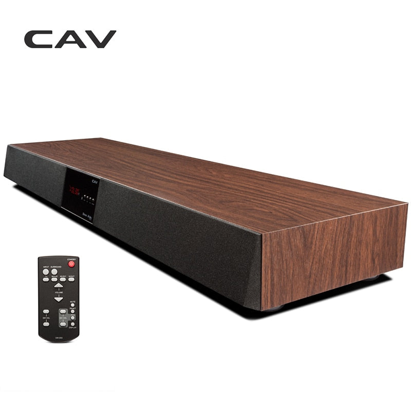 CAV TM1200A Bluetooth Soundbar TV Home Theater Surround Sound Soundbar Subwoofer Speaker Wireless Column DTS Base With Amplifier - Tophatter Daily Deals