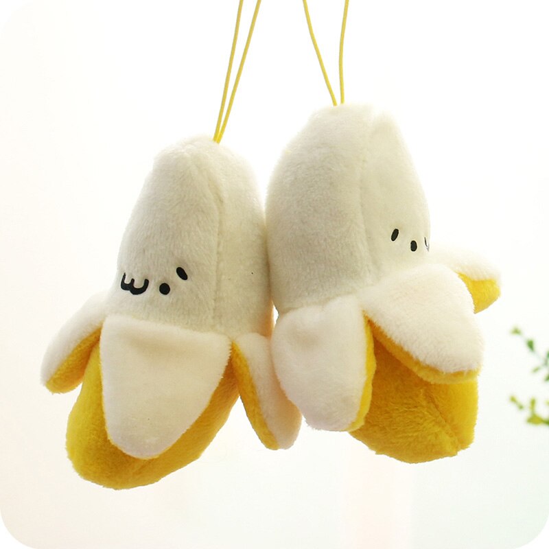 Kawaii Banana Plush Keyring Pendant Key Chain Ring Food - Tophatter Daily Deals