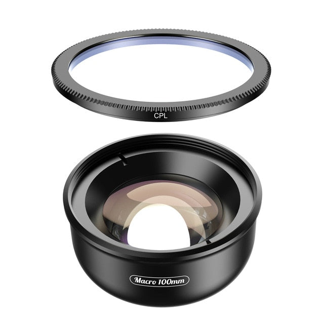 APEXEL camera phone lens 100mm macro lens 4K HD super macro lenses+CPL+star filter for iPhonex xs max Samsung s9 all smartphone China macro lens with CPL - Tophatter Daily Deals