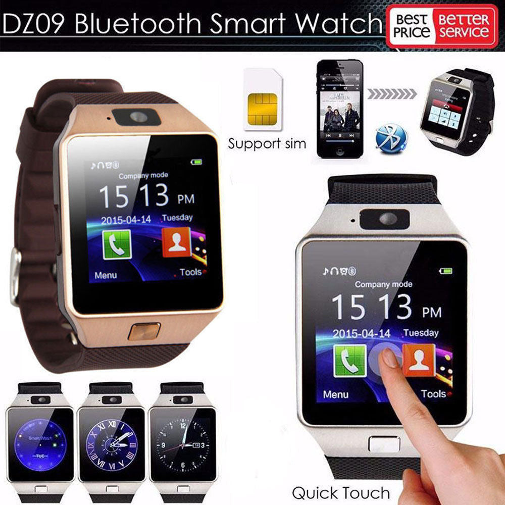 New DZ09 Smartwatch Smart Watch clock Digital Men Watch Bluetooth SIM TF Card Camera For Android smart Mobile Phone Wristwatch - Tophatter Daily Deals
