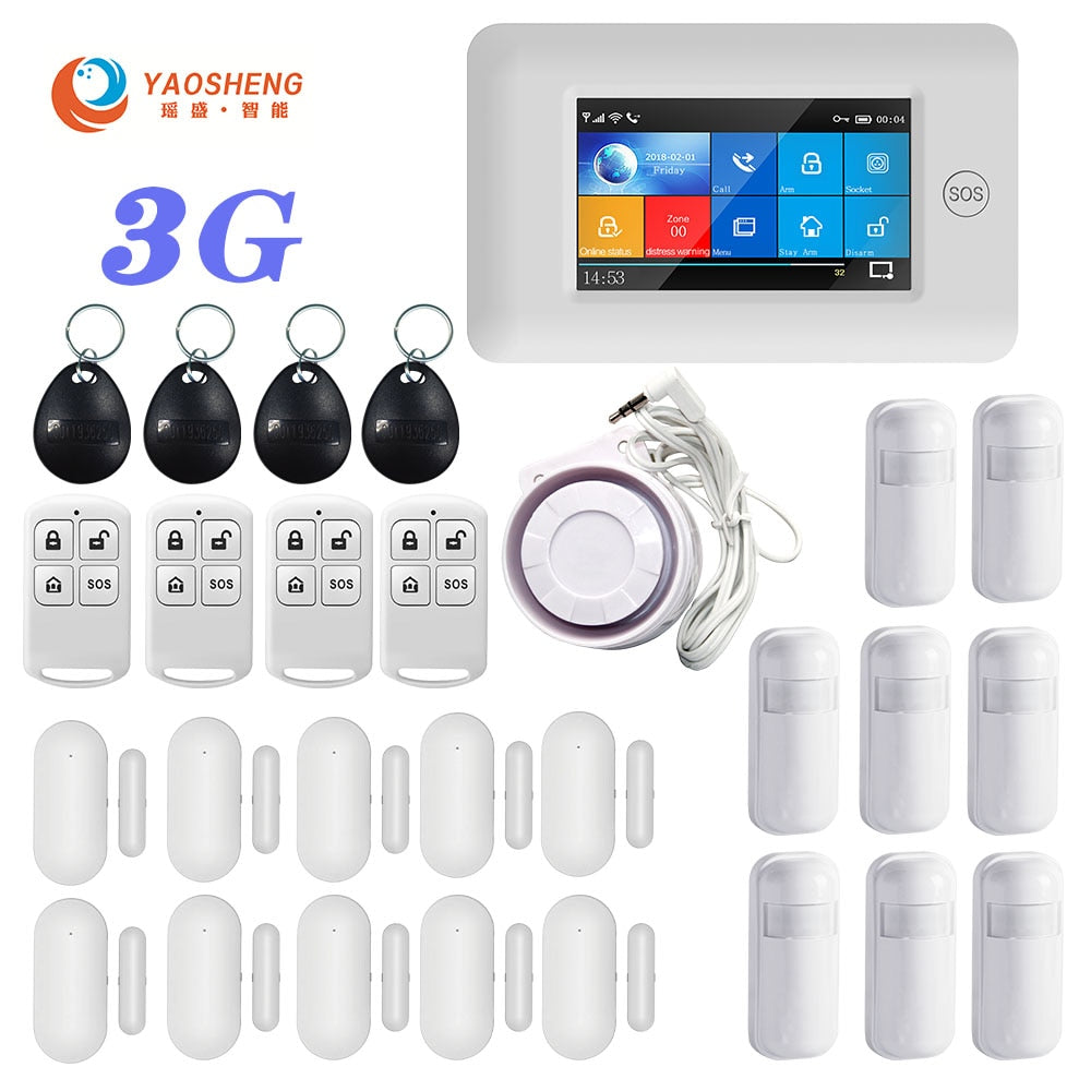 3G Version TFT All Touch Screen WIFI GPRS Wireless APP Remote Control Smart Home Security Alarm Systems For IOS/Android System - Tophatter Daily Deals
