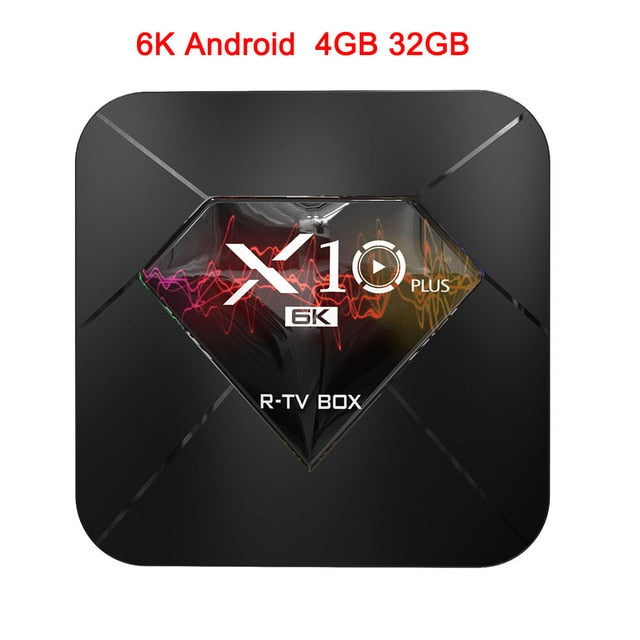 XGODY 2019 X10 Plus 6K Android 9.0 Smart TV Box Allwinner H6 Quad Core 4GB 32GB 64GB 2.4Ghz Wifi USB 3.0 H.265 Media Player Box 4GB 32GB - Tophatter Daily Deals