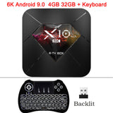 XGODY 2019 X10 Plus 6K Android 9.0 Smart TV Box Allwinner H6 Quad Core 4GB 32GB 64GB 2.4Ghz Wifi USB 3.0 H.265 Media Player Box 4GB 32GB Keyboard - Tophatter Daily Deals
