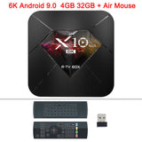 XGODY 2019 X10 Plus 6K Android 9.0 Smart TV Box Allwinner H6 Quad Core 4GB 32GB 64GB 2.4Ghz Wifi USB 3.0 H.265 Media Player Box 4GB 32GB Air Mouse - Tophatter Daily Deals