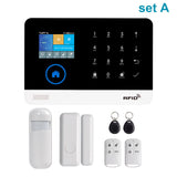 Awaywar Wireless WIFI GSM RFID TFT Security Alarm System kit APP Remote Control Burglar Touch Keyboard Smart Home Set A - Tophatter Daily Deals