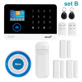 Awaywar Wireless WIFI GSM RFID TFT Security Alarm System kit APP Remote Control Burglar Touch Keyboard Smart Home Set B - Tophatter Daily Deals
