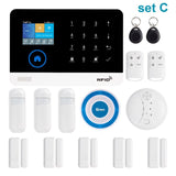 Awaywar Wireless WIFI GSM RFID TFT Security Alarm System kit APP Remote Control Burglar Touch Keyboard Smart Home Set C - Tophatter Daily Deals