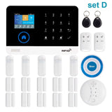 Awaywar Wireless WIFI GSM RFID TFT Security Alarm System kit APP Remote Control Burglar Touch Keyboard Smart Home Set D - Tophatter Daily Deals