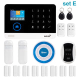 Awaywar Wireless WIFI GSM RFID TFT Security Alarm System kit APP Remote Control Burglar Touch Keyboard Smart Home Set E - Tophatter Daily Deals