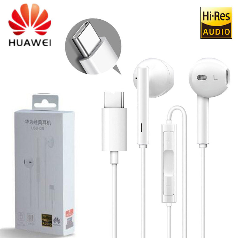HUAWEI CM33 Type C Earphone with Mic Volume Control For Mate 10 Pro P20 Por P30 p30 Pro XIAOMI MI 9 8 7 6 6X MIX2 - Tophatter Daily Deals