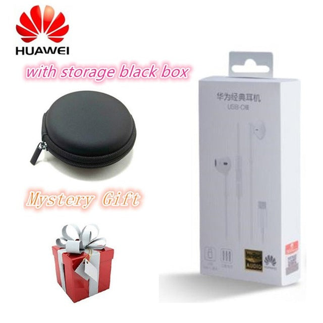 HUAWEI CM33 Type C Earphone with Mic Volume Control For Mate 10 Pro P20 Por P30 p30 Pro XIAOMI MI 9 8 7 6 6X MIX2 with box - Tophatter Daily Deals