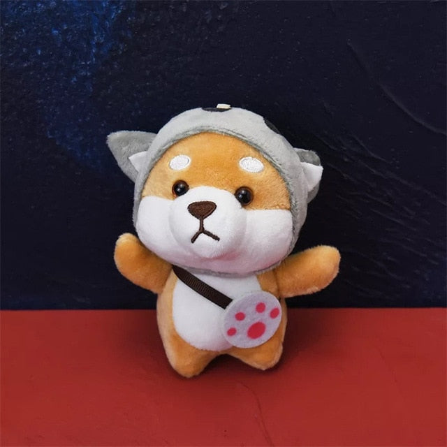 Corgi Shiba Inu Dog Puppy Plush Keychain Grey Animals - Tophatter Daily Deals