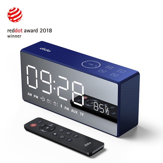 Sanag X9 Bluetooth Metal Portable Super Bass Wireless Mirror Remote Control Speaker 3D Digital Sound Loudspeaker Handfree MIC Blue - Tophatter Daily Deals