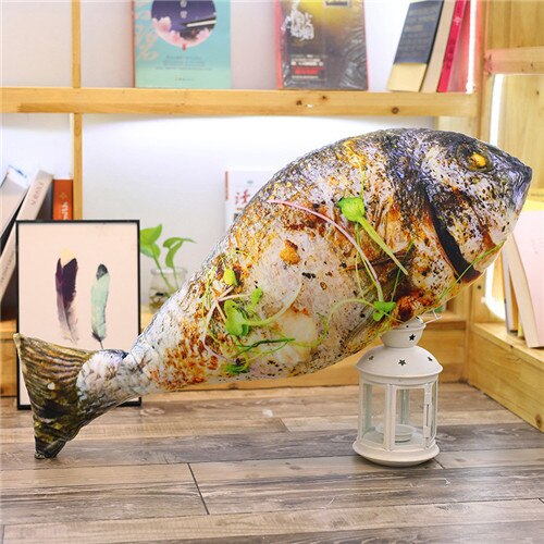 Giant Plush Pillow Chicken Wings, Sausages, Fish Food Simulation Grilled Fish Food - Tophatter Daily Deals