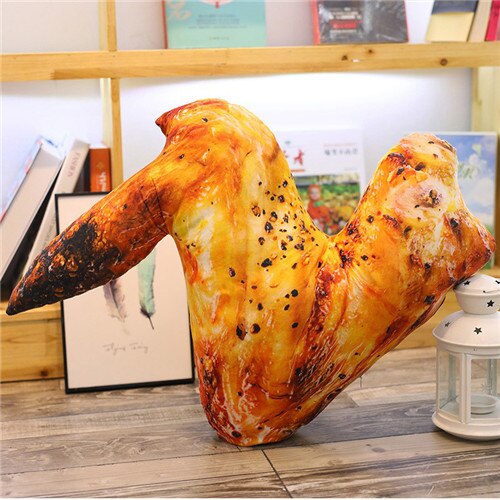 Giant Plush Pillow Chicken Wings, Sausages, Fish Food Simulation Chicken Wing Food - Tophatter Daily Deals
