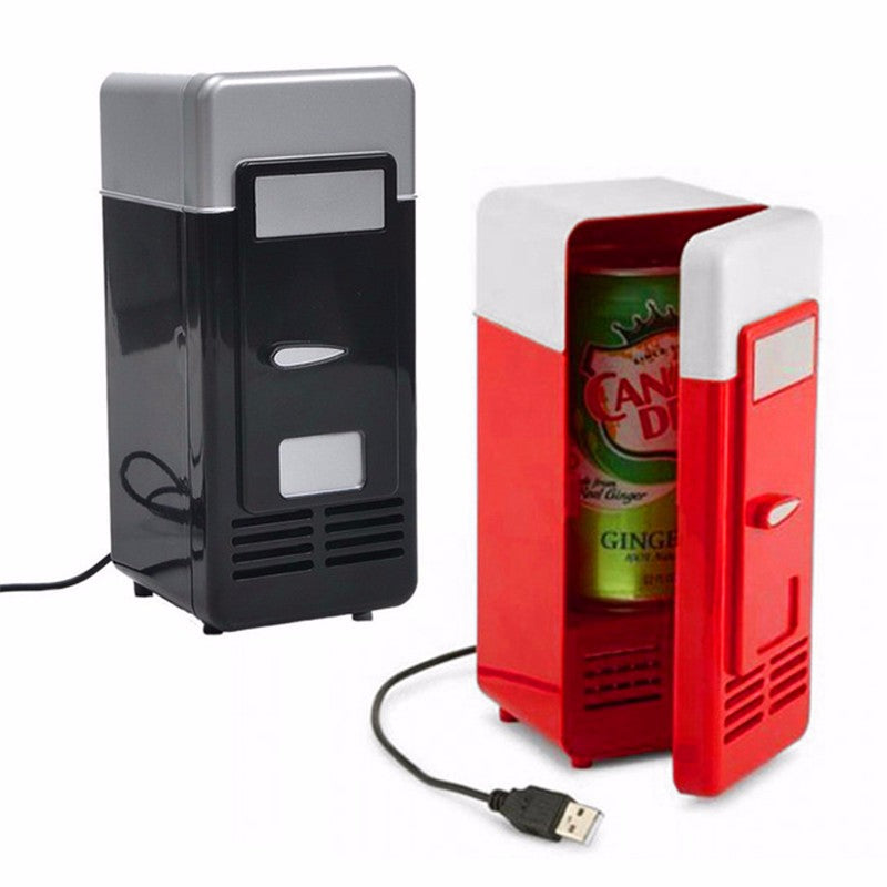 Mini USB Fridge office Cooler Beverage Drink Cans Cooler Warmer Portable Refrigerator USB Gadget for Laptop for PC - Tophatter Daily Deals