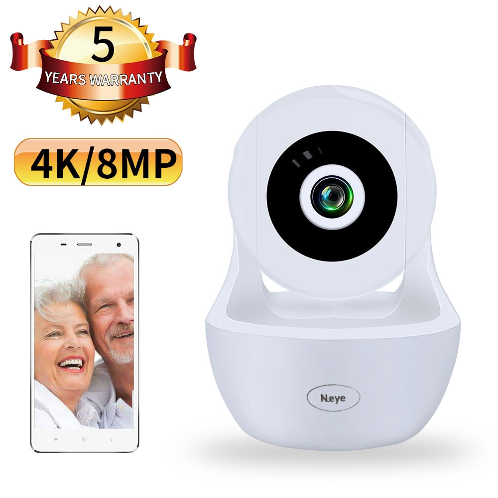N_eye 8MP 4K Wifi Wireless Home Security IP Camera 2.0MP IR Network CCTV Surveillance Camera with Two-way Audio Baby Monitor - Tophatter Daily Deals