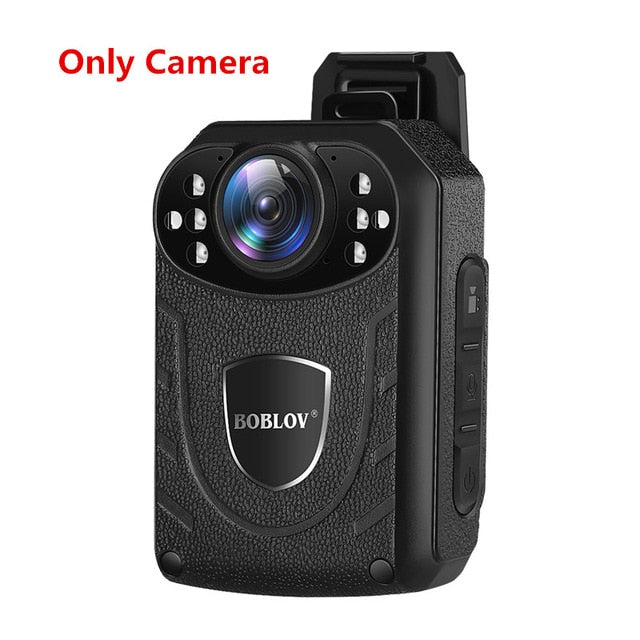 Boblov KJ21 Body Worn Camera HD 1296P DVR Video Security Cam IR Night Vision Wearable Mini Camcorders police camera only camera - Tophatter Daily Deals
