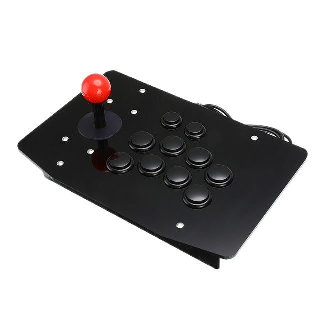 Arcade Joystick 10 Buttons USB Fighting Stick Joystick Gaming Controller Gamepad Video Game For PC Consoles Black - Tophatter Daily Deals