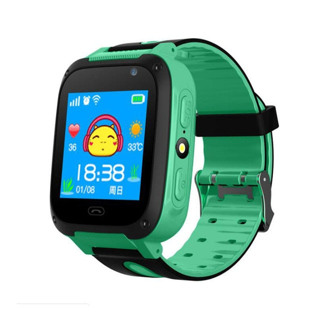 Kids Smartwatch gps watches blood pressure monitor SIM Card Call Tracker Child Camera SOS Anti-lost smart watches for children green - Tophatter Daily Deals