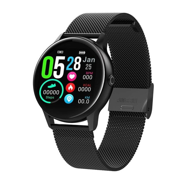 DT88 Smartwatch Black-steel strap - Tophatter Daily Deals