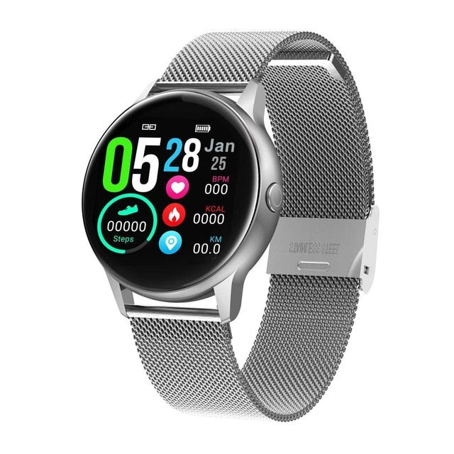 DT88 Smartwatch Siver-steel strap - Tophatter Daily Deals