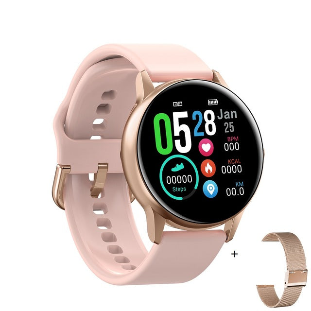 DT88 Smartwatch pink and gold metal - Tophatter Daily Deals