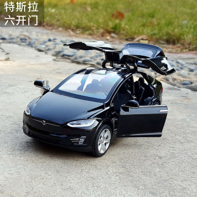 New 1:32 Tesla MODEL X Alloy Car Model Diecasts & Toy Vehicles Toy Cars Free Shipping Kid Toys For Children Gifts Boy Toy Black - Tophatter Daily Deals