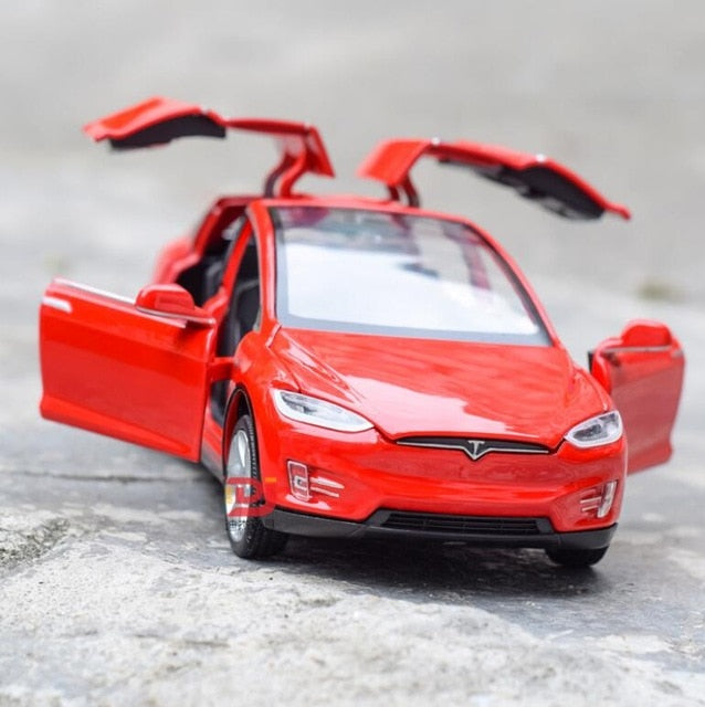 New 1:32 Tesla MODEL X Alloy Car Model Diecasts & Toy Vehicles Toy Cars Free Shipping Kid Toys For Children Gifts Boy Toy Red - Tophatter Daily Deals