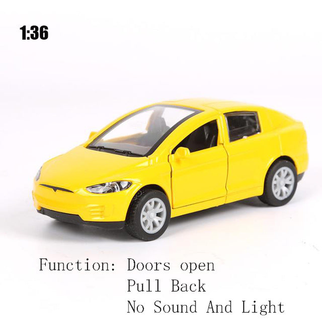 New 1:32 Tesla MODEL X Alloy Car Model Diecasts & Toy Vehicles Toy Cars Free Shipping Kid Toys For Children Gifts Boy Toy 136 Yellow - Tophatter Daily Deals