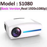 Smartldea 1080P 4K Full HD Projector,Android 9.0 Optional,1920x1080P Resolution 6500lumen,LED Proyector Home Theater,3D Beamer Basic Version(White) - Tophatter Daily Deals