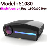 Smartldea 1080P 4K Full HD Projector,Android 9.0 Optional,1920x1080P Resolution 6500lumen,LED Proyector Home Theater,3D Beamer Basic Version(Black) - Tophatter Daily Deals