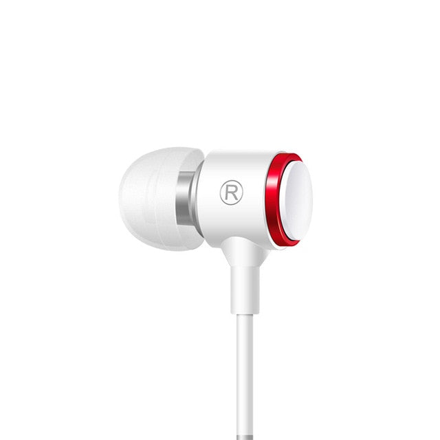 Duszake S320 Stereo Bass Headphone In-Ear 3.5MM Wired Earphones Metal HIFI Earpiece with MIC for Xiaomi Samsung Huawei Phones White - Tophatter Daily Deals