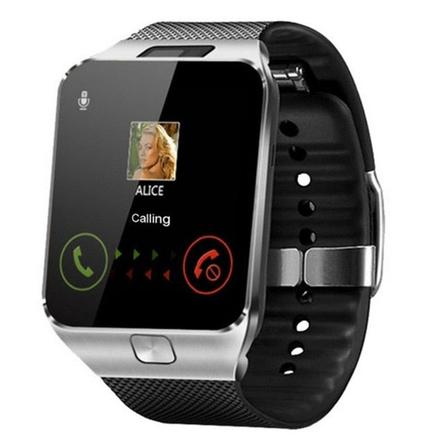 New DZ09 Smartwatch Smart Watch clock Digital Men Watch Bluetooth SIM TF Card Camera For Android smart Mobile Phone Wristwatch Silver No Original box - Tophatter Daily Deals
