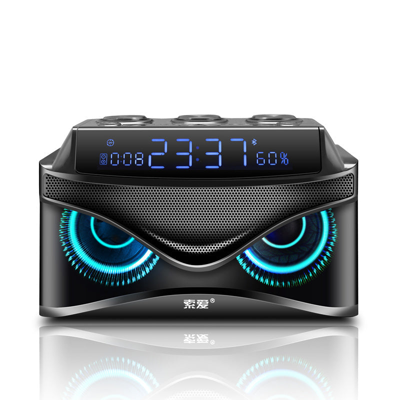 SOAIY 3D Stereo Speaker 25W Premium Portable Wireless Bluetooth Speaker Stereo Bass HD Sound Funny LED Light Speaker Gift - Tophatter Daily Deals
