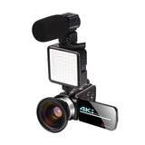 KOMERY 4K Video camcorder 48MP WIFI Live Streaming Vlogging For Youbute Landscape Touch Screen Night Vision Digital Zoom Camera AF2 Mic Flash Lens CHINA - Tophatter Daily Deals