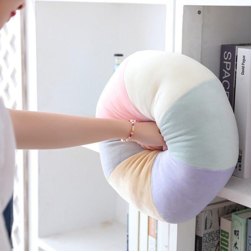 Pastel Rainbow Cloud Plush Moon Multicoloured Stripey Candy Star Moon Plush Rainbows - Tophatter Daily Deals