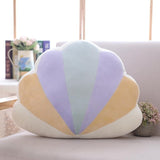 Pastel Rainbow Cloud Plush Moon Multicoloured Stripey Candy Star Moon Plush Shell Blue - 45cm x 35cm Rainbows - Tophatter Daily Deals