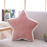 Pastel Rainbow Cloud Plush Moon Multicoloured Stripey Candy Star Moon Plush Pink Star - 36cm x 36cm Rainbows - Tophatter Daily Deals