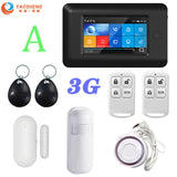 3G Version TFT All Touch Screen WIFI GPRS Wireless APP Remote Control Smart Home Security Alarm Systems For IOS/Android System YS021-PG-106-3G-BK-A - Tophatter Daily Deals