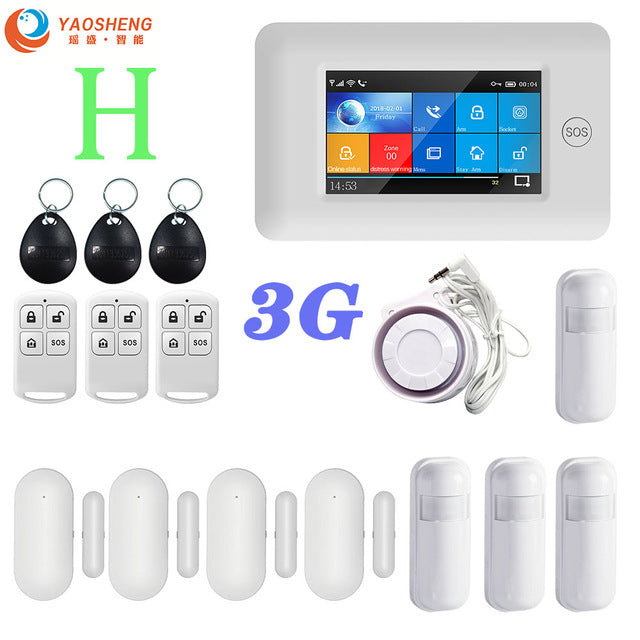 3G Version TFT All Touch Screen WIFI GPRS Wireless APP Remote Control Smart Home Security Alarm Systems For IOS/Android System YS021-PG-106-3G-WH-H - Tophatter Daily Deals