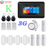 3G Version TFT All Touch Screen WIFI GPRS Wireless APP Remote Control Smart Home Security Alarm Systems For IOS/Android System YS021-PG-106-3G-BK-K - Tophatter Daily Deals
