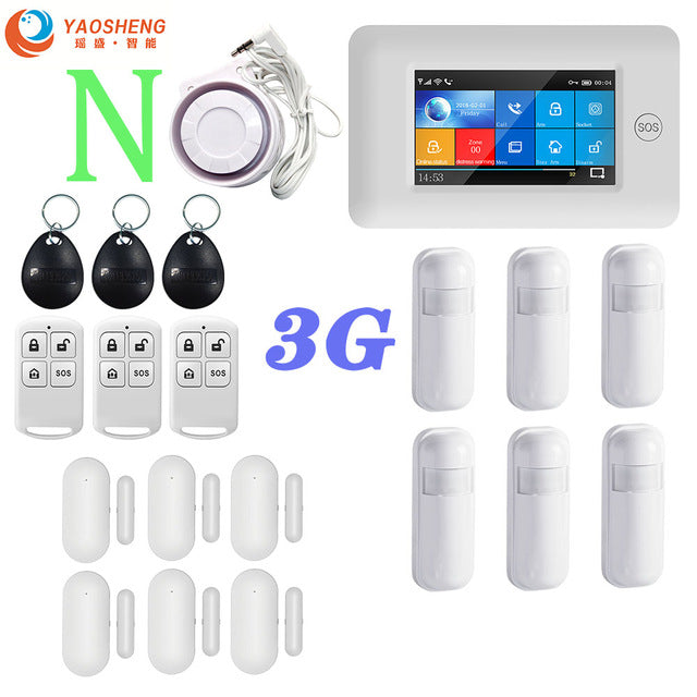 3G Version TFT All Touch Screen WIFI GPRS Wireless APP Remote Control Smart Home Security Alarm Systems For IOS/Android System YS021-PG-106-3G-WH-N - Tophatter Daily Deals
