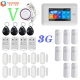 3G Version TFT All Touch Screen WIFI GPRS Wireless APP Remote Control Smart Home Security Alarm Systems For IOS/Android System YS021-PG-106-3G-WH-V - Tophatter Daily Deals