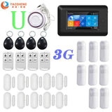 3G Version TFT All Touch Screen WIFI GPRS Wireless APP Remote Control Smart Home Security Alarm Systems For IOS/Android System YS021-PG-106-3G-BK-U - Tophatter Daily Deals