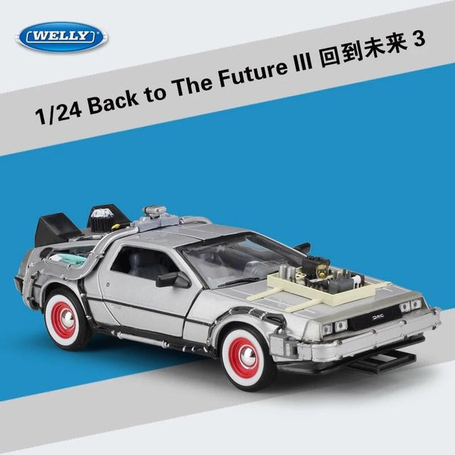 1/24 Scale Metal Alloy Car Diecast Model Part 1 2 3 Time Machine DeLorean DMC-12 Model Toy Back to the Future Fly version Part 2 PART 3 - Tophatter Daily Deals